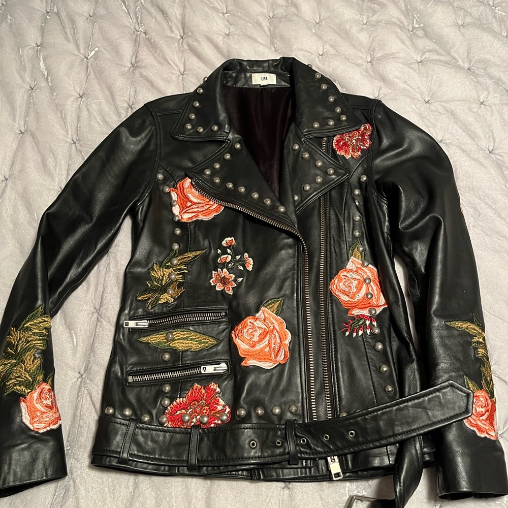 LPA oversized leather jacket